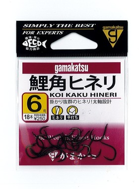 伽玛卡兹 鲤角鱼钩日本gamakatsu 混养黑坑飞鱼有倒刺12162