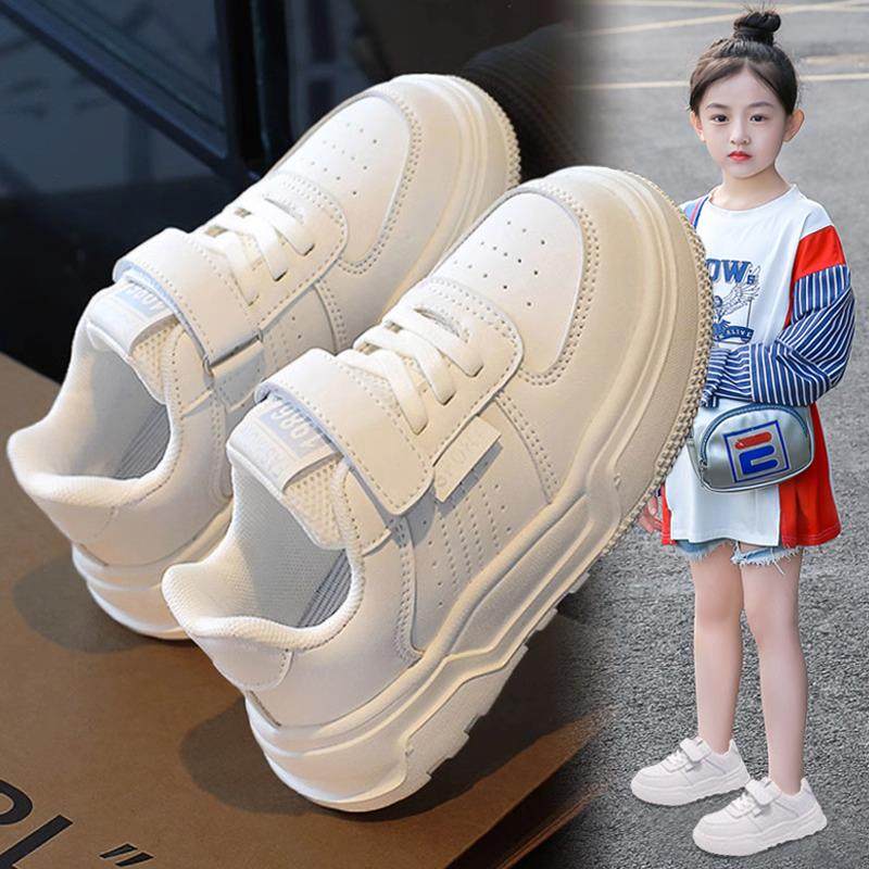 女童鞋子2025新款秋季儿童运动板鞋女孩透气软底小白鞋学生跑步鞋