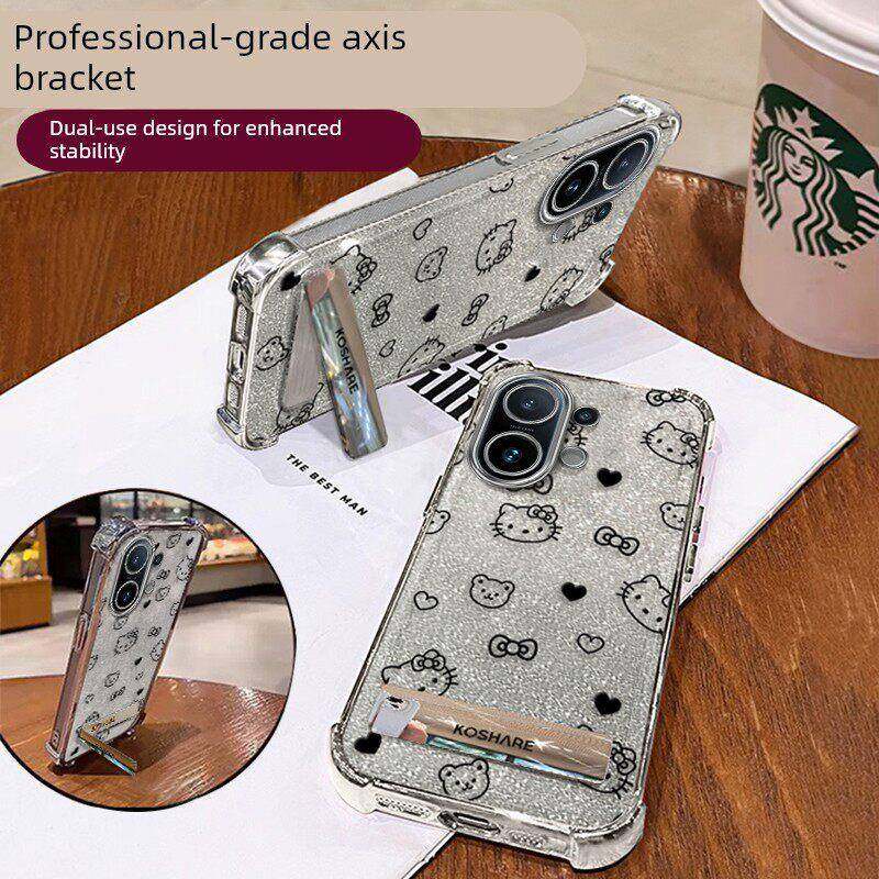 适用VIVOS30promini线条KT猫手机壳s20全包s19轻奢s18E四角防摔s17T气囊s16女s15新款s12专用s10保护套ins风