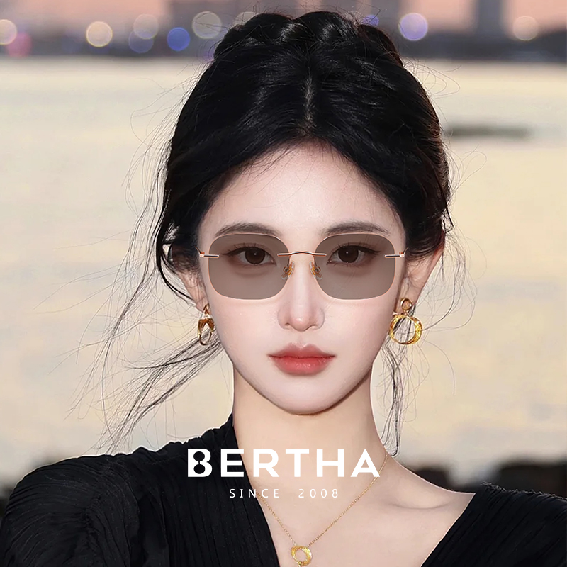 一镜两用    变色遮阳    御姐无框气质感