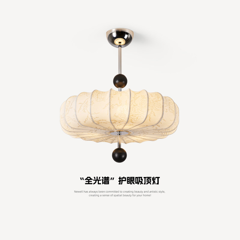 法式中古卧室吸顶灯宋代美学实木花纹布艺灯南洋风护眼主卧房间灯,家装灯饰光源,餐厅/卧室/书房吸顶灯,淘宝优惠券,粉丝福利购,淘宝优惠卷