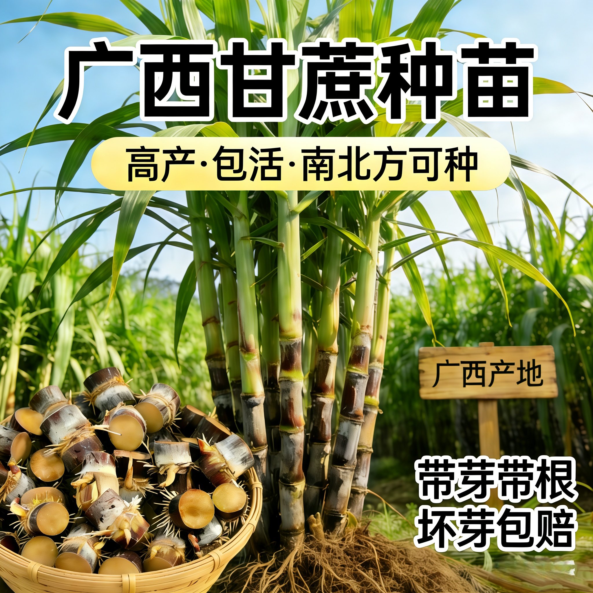 广西脱毒甘蔗苗种黑皮黄金高产易活南北方可种庭院盆栽节节高包活