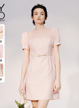 【商场同款】MYMO温柔气质连衣裙朗黛春夏新款通勤收腰裙子014M