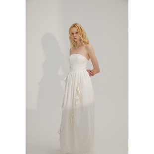 MYMO抹胸立体花长礼服M3L550M