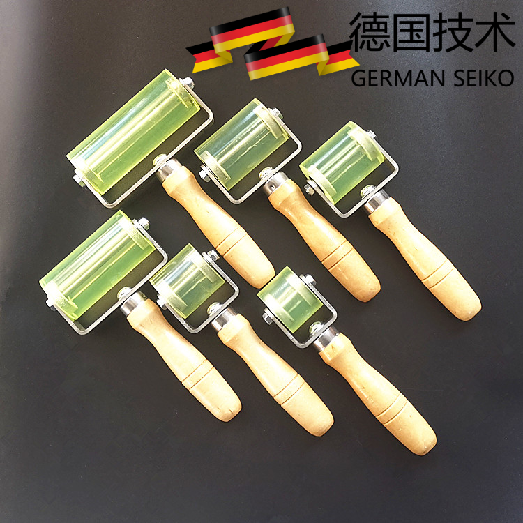 聚氨酯尼龙PU压轮防腐管道维修压辊标签即时贴双面胶压实塑料滚子