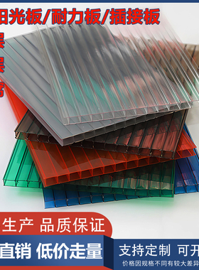 PCpc耐力板透明加厚雨棚聚碳酸酯板中空二层蜂窝磨砂隔断婚庆