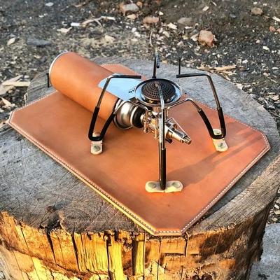 亚马逊户外露营适用于SOTO ST-310 炉头灶脚皮革保护套丁烷气罐套