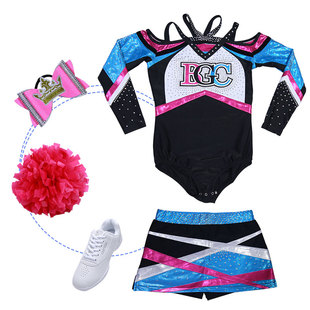 高品质啦啦队啦啦操比赛服表演服技巧舞蹈花球啦啦队服装专业定制