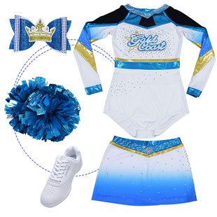 定制啦啦操服装比赛服花球啦啦队表演服专业技巧啦啦服装花球操服