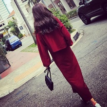 长袖 韩版 卫衣长裙子学生套装 连衣裙两件套新款 2018春秋中长款 女装