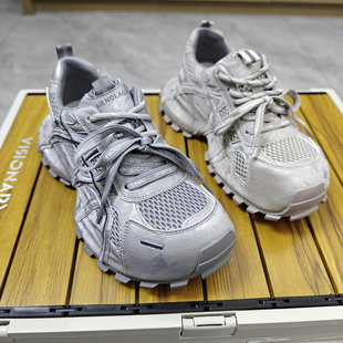 真皮显脚小厚底老爹鞋女2026新款今年流行爆款休闲跑步运动女鞋