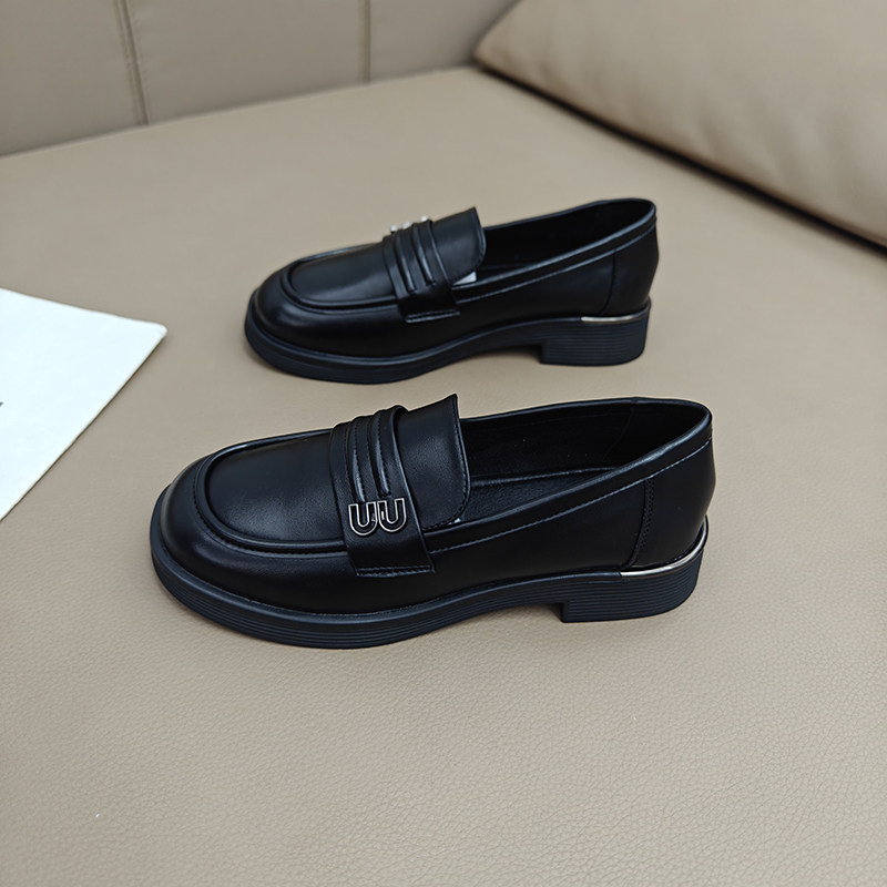 英伦风jk小皮鞋女2025年新款复古一脚蹬乐福鞋平底日系黑色单鞋潮,女鞋,乐福鞋（豆豆鞋）,淘宝优惠券,粉丝福利购,淘宝优惠卷