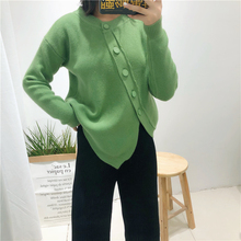 春秋新款 薄款 毛衣复古长袖 百搭韩版 修身 小外套上衣 针织开衫 女短款