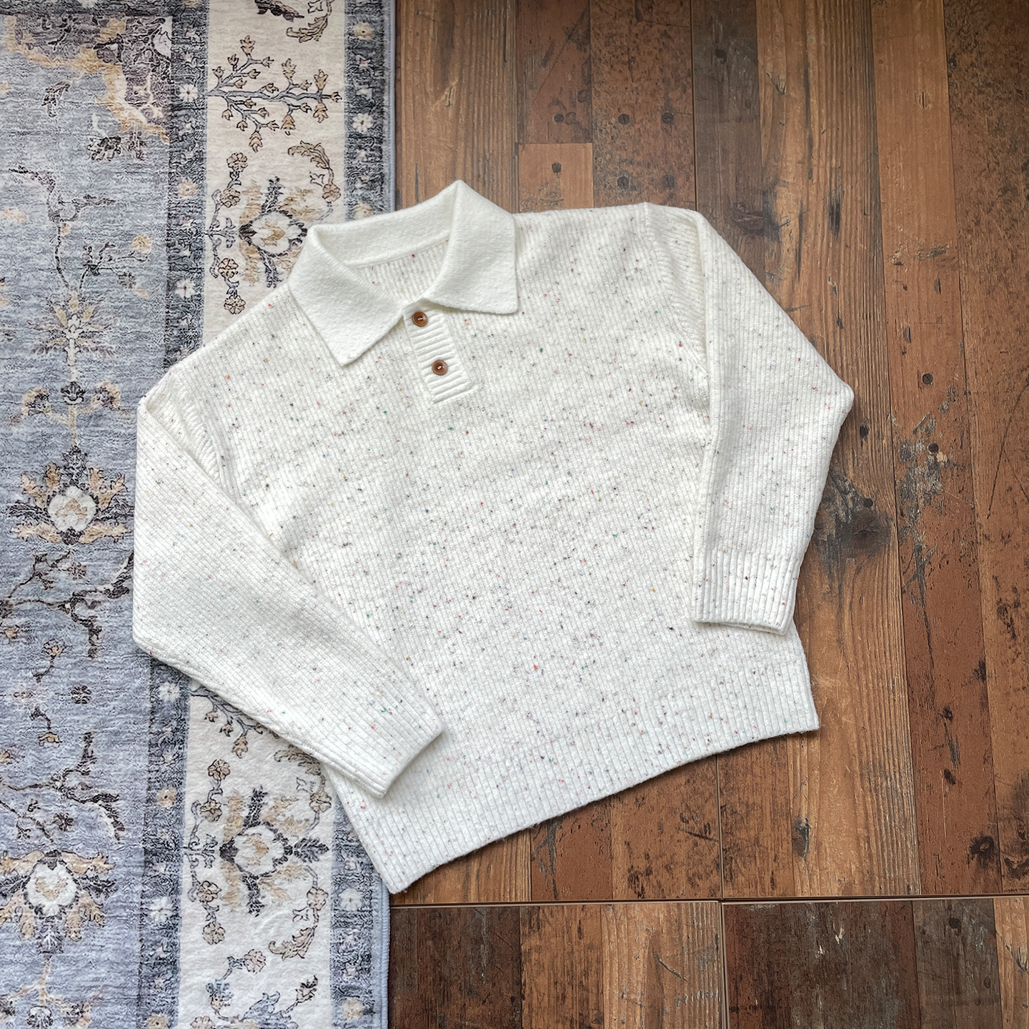 WHOA HA25AW复古polo领针织衫男秋季新款宽松新贵毛衣上衣