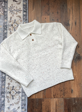 WHOA HA25AW复古polo领针织衫男秋季新款宽松新贵毛衣上衣