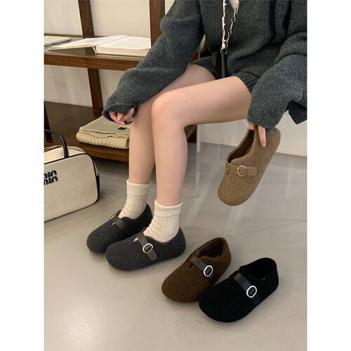 SHOE-REN韩式毛毛鞋女平