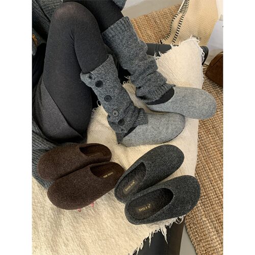 SHOE-REN内增高毛毛鞋外