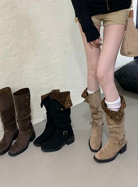 ALILOVERS欧美风豹纹拼