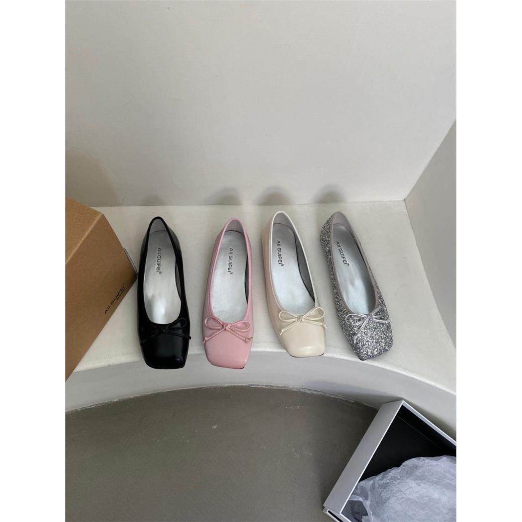 法式温柔风方头玛丽珍鞋女蝴蝶结浅口平底芭蕾舞鞋单鞋,女鞋,时尚芭蕾鞋,淘宝优惠券,粉丝福利购,淘宝优惠卷