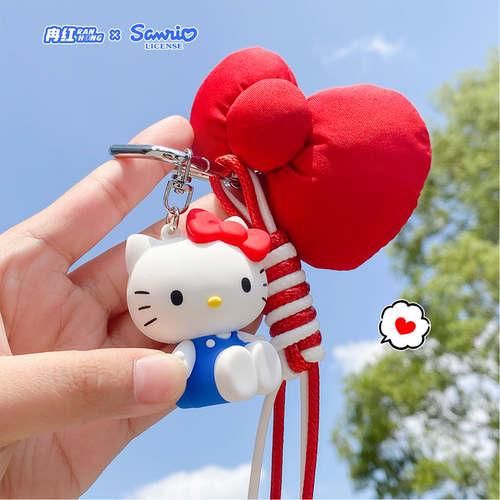 三丽鸥正版授权HelloKitty钥匙扣凯蒂猫包包挂件可爱高级感小众萌