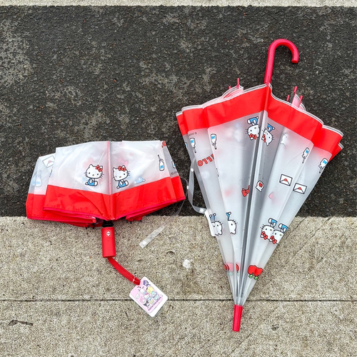 三丽鸥正版授权Hello Kitty凯蒂猫三折伞防雨伞卡通可爱长柄伞萌