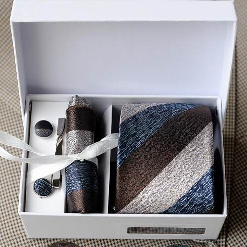 手打领带口袋巾套装时尚英伦商务