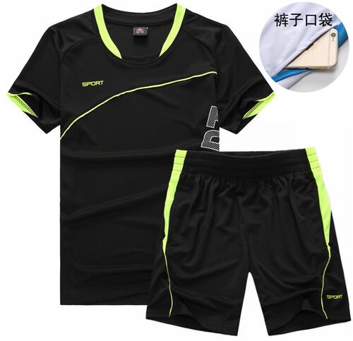 men's Sports suit casual t-shirt sport shorts 2 piece suit