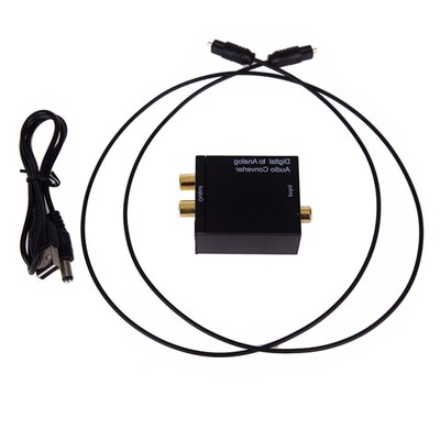 Digital to Analog Audio Converter Adapter RCA Cable Optical