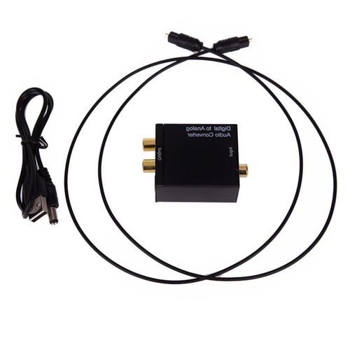 Digital to Analog Audio Converter Adapter RCA Cable Optical