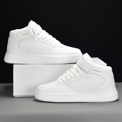 皮面百搭男鞋女鞋魔术贴情侣鞋子