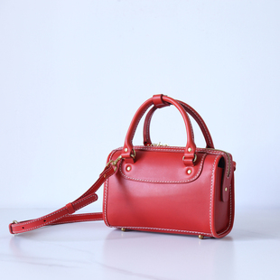 红色 迷你波士顿包 Nina Boston