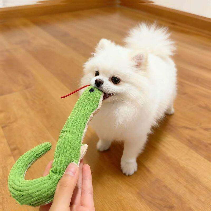 甩头小蛇狗狗玩具毛绒玩偶比熊博美柯基磨牙自嗨解闷搞怪逗狗发声