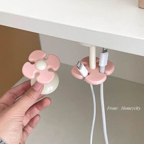 花朵理线器桌面数据线整