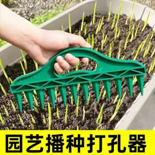 土壤播种打孔器土壤快速打孔园艺种子间隔工具蔬菜植物播种松土