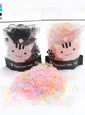 扎头发头绳橡皮筋发圈发绳小清新头饰品韩国成人森女系一次性黑色