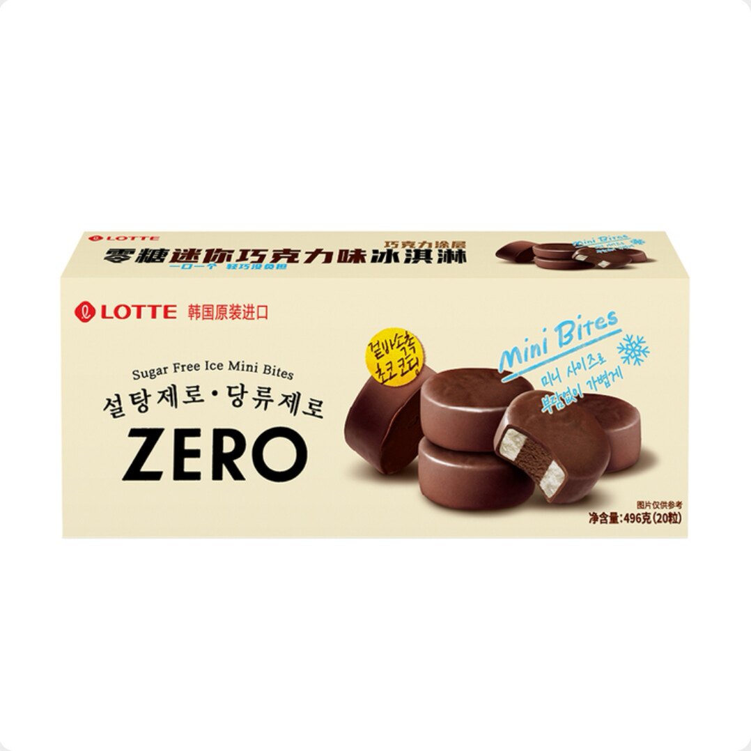 乐天韩国零糖迷你巧克力冰淇淋