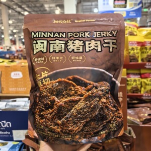 开市客代购神农公社闽南猪肉干大片原切猪肉干五香味508g