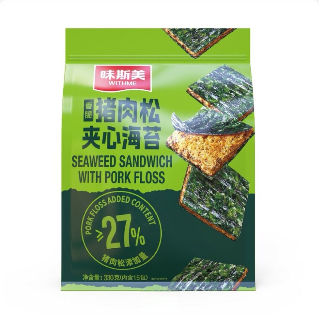 开市客代购味斯美香脆猪肉松夹心海苔独立包装即食休闲零食