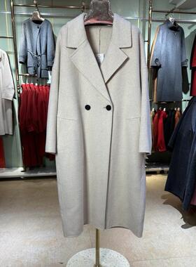 GR107双面羊绒大衣女羊毛时尚宽松长款2025冬季新品毛呢外套 3QR