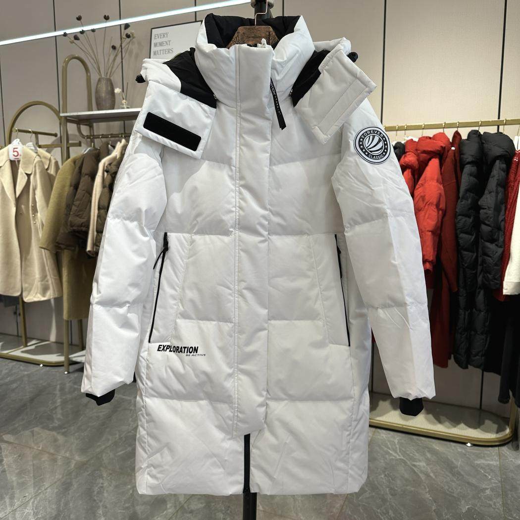 商场同款品牌专柜羽绒服女90白鸭绒中长款休闲保暖宽松显瘦M22692