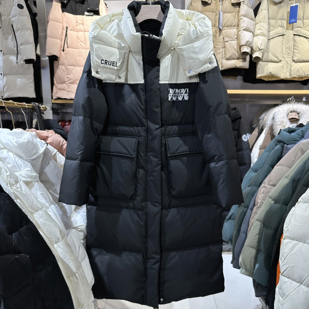 专柜正品凯慕狮冬季羽绒服长款女90白鸭绒时尚宽松外套KMS164566