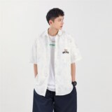 休闲男女装新品精品港风衬衣短袖中性风衬衫714-2-C28-p53，男装衬衫，星座1404-2