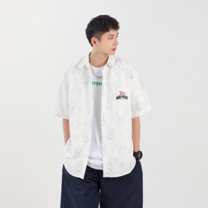 休闲男女装新品精品 港风衬衣短袖中性风衬衫714-2-C28-p53图片