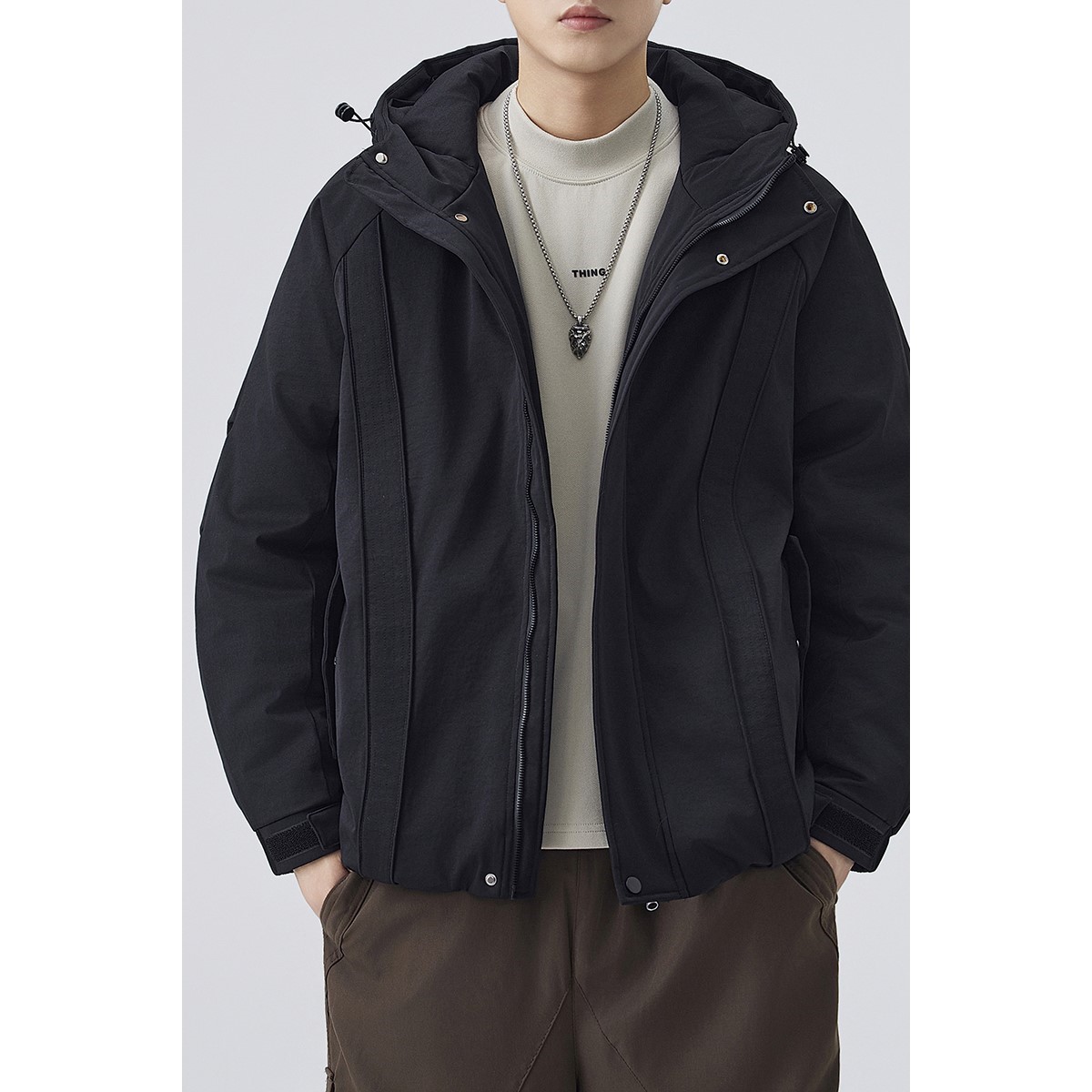 1404-2-9855-p96--2025休闲宽松青少年百搭90绒羽绒服，男装羽绒服，星座1404-2