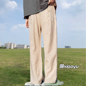 男女1404-1-K359-p38腿裤子棉麻长裤裤运动裤棉麻 休闲裤潮图片