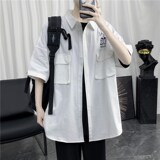 K男情侣女长短立体袋衬衫纯714-1-C15-P58短袖53元b件，男装衬衫，星座1404-2