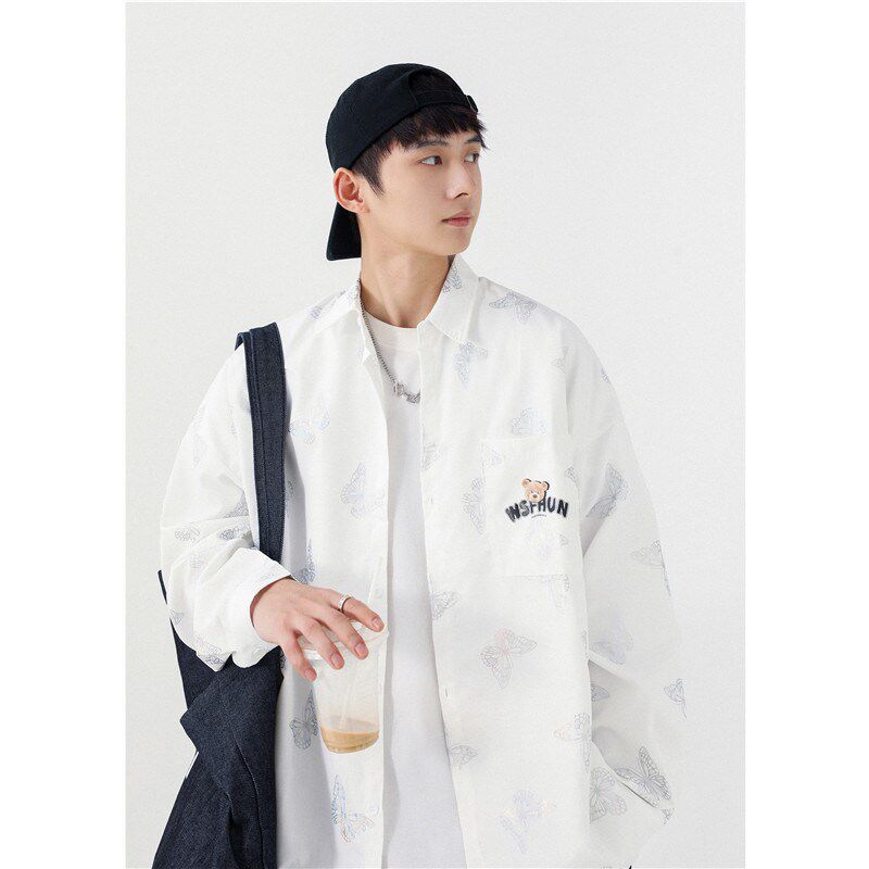 1404-2-c39-P40新款时尚青少年潮流港风衬衫，男装衬衫，星座1404-2