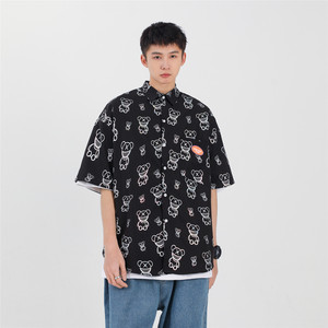 休闲男女装新品精品 港风中性风衬衫714-2-C28-p53图片