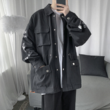 新款时尚潮外套休闲男女加厚长袖1404-2-s608-P78，女装短外套，星座1404-2