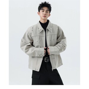 新款 港风1404-1-9108-p100 冲锋衣时尚 简外套约休闲图片